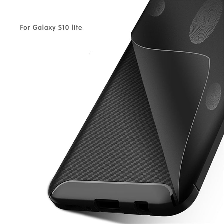 Carbon Fiber Texture Shockproof TPU Case for Galaxy S10e