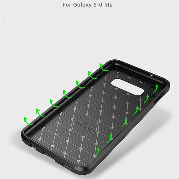 Carbon Fiber Texture Shockproof TPU Case for Galaxy S10e