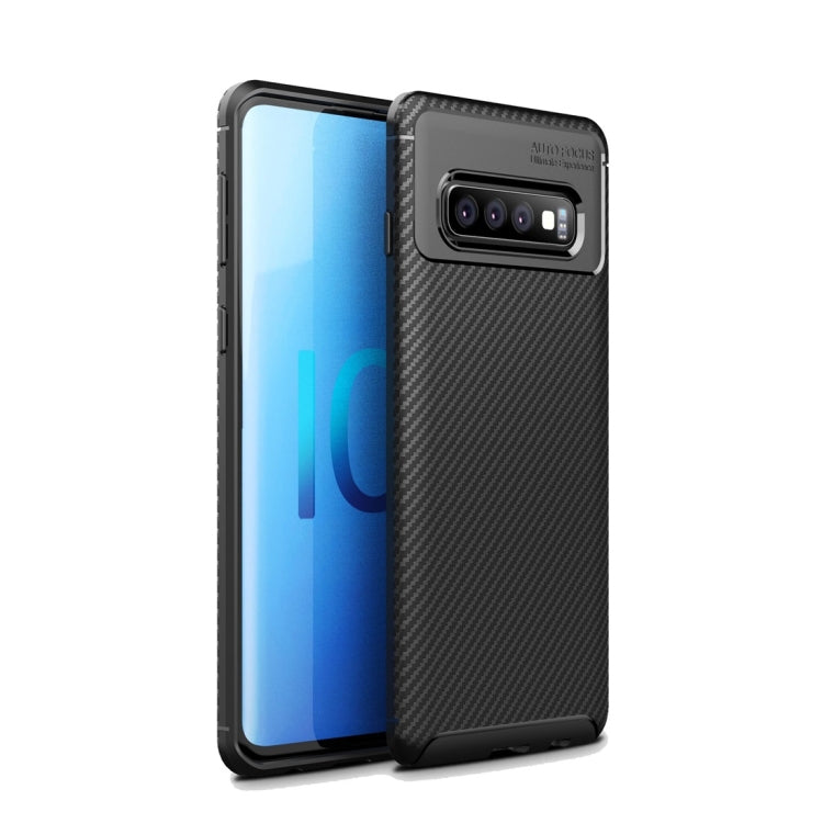Carbon Fiber Texture Shockproof TPU Case for Galaxy S10+