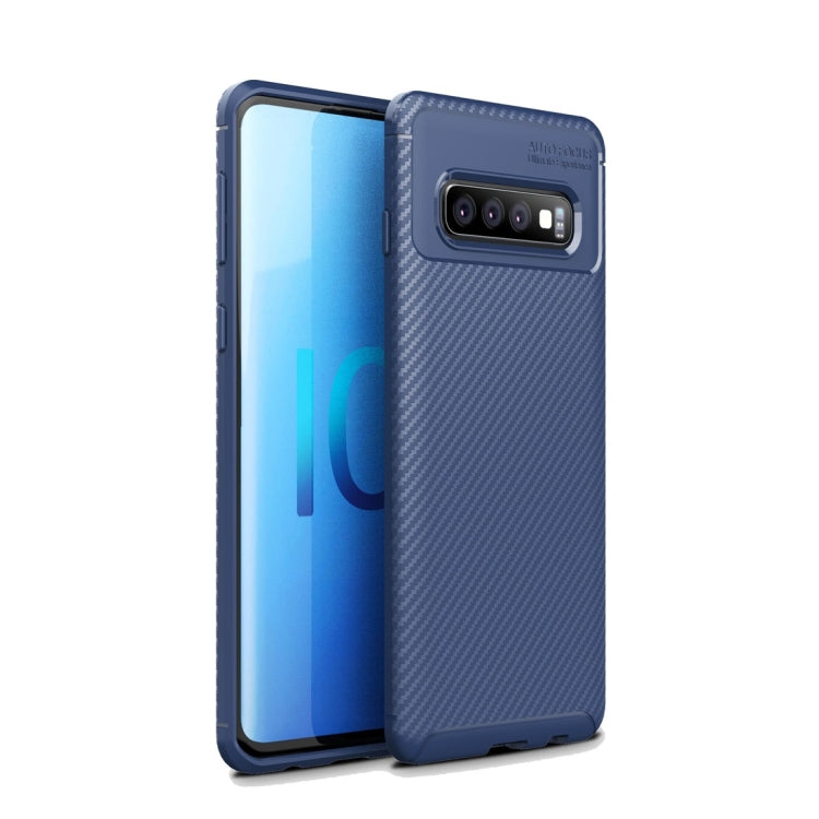 Carbon Fiber Texture Shockproof TPU Case for Galaxy S10+