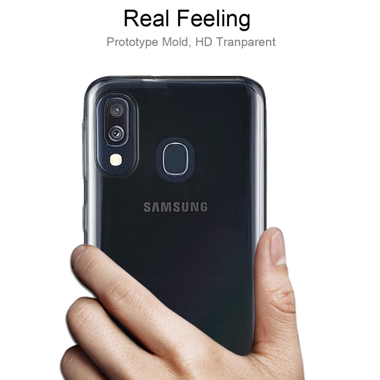0.75mm Ultrathin Transparent TPU Soft Protective Case for Samsung Galaxy A40