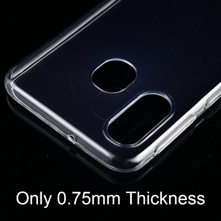 0.75mm Ultrathin Transparent TPU Soft Protective Case for Samsung Galaxy A40