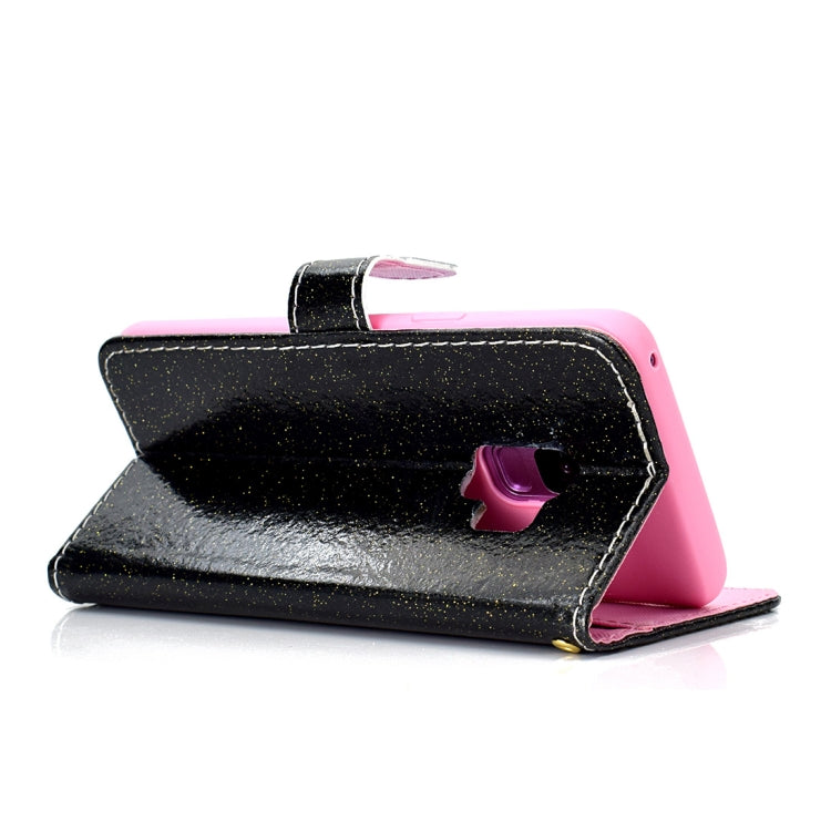 Glitter Powder Horizontal Flip Leather Case for Galaxy S9, with Card Slots & Wallet & Photo Frame & Sling