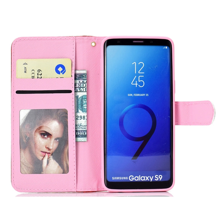 Glitter Powder Horizontal Flip Leather Case for Galaxy S9, with Card Slots & Wallet & Photo Frame & Sling