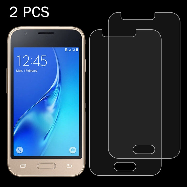 2 PCS for Galaxy J1 Mini / J1 Nxt / J105 0.26mm 9H Surface Hardness 2.5D Explosion-proof Tempered Glass Screen Film