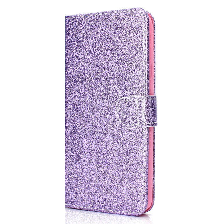 Glitter Powder Horizontal Flip Leather Case for Galaxy J4 (2018) (EU Version), with Card Slots & Wallet & Photo Frame & Sling