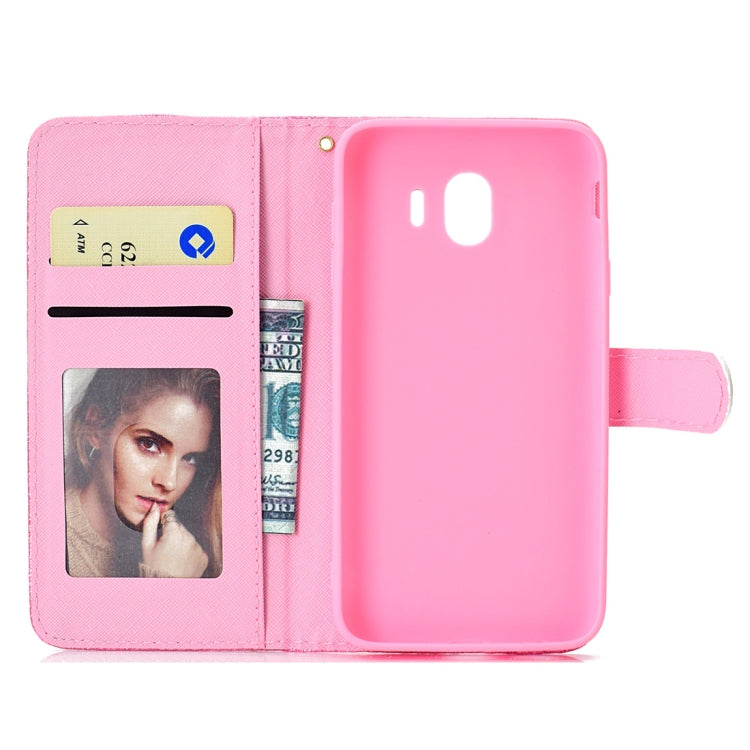 Glitter Powder Horizontal Flip Leather Case for Galaxy J4 (2018) (EU Version), with Card Slots & Wallet & Photo Frame & Sling