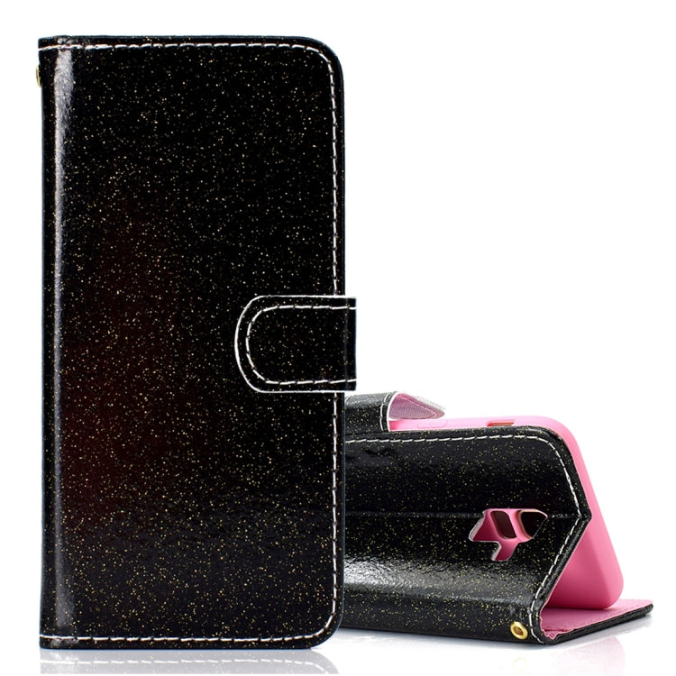 Glitter Powder Horizontal Flip Leather Case for Galaxy J6 (2018) (EU Version), with Card Slots & Wallet & Photo Frame & Sling