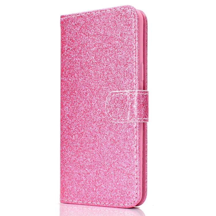Glitter Powder Horizontal Flip Leather Case for Galaxy S9+, with Card Slots & Wallet & Photo Frame & Sling