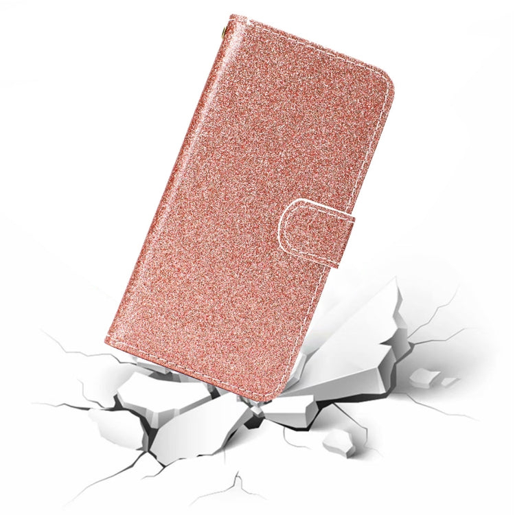 Glitter Powder Horizontal Flip Leather Case for Galaxy S9+, with Card Slots & Wallet & Photo Frame & Sling