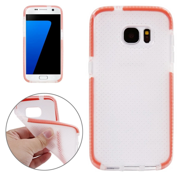 For Galaxy S7 / G930 Concise Style Ultrathin Basketball Texture TPU Protective Case
