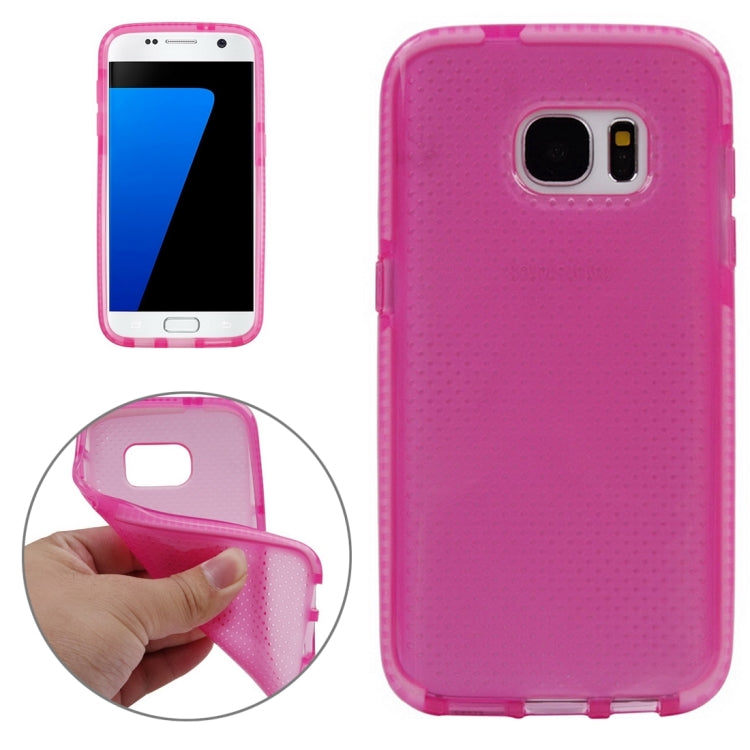 For Galaxy S7 / G930 Concise Style Ultrathin Basketball Texture TPU Protective Case
