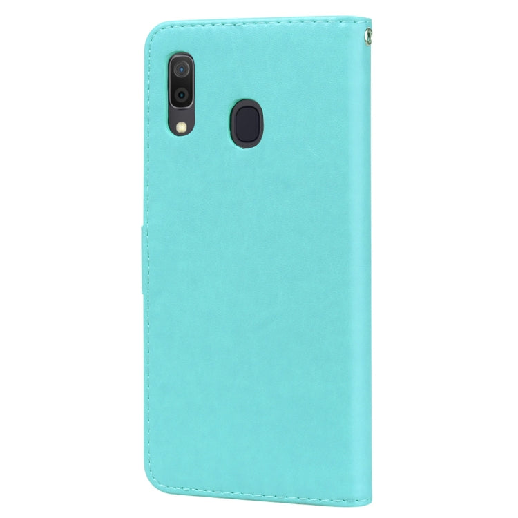 Rose Embossed Horizontal Flip PU Leather Case for Galaxy A30 / A20, with Holder & Card Slots & Wallet