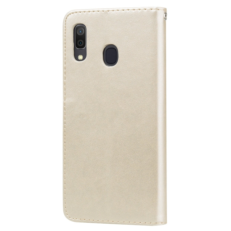 Rose Embossed Horizontal Flip PU Leather Case for Galaxy A30 / A20, with Holder & Card Slots & Wallet
