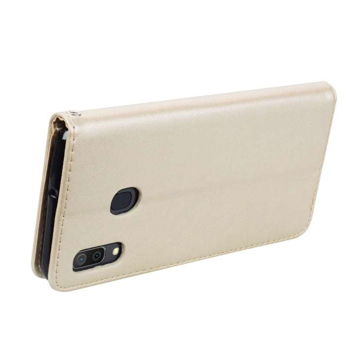 Rose Embossed Horizontal Flip PU Leather Case for Galaxy A30 / A20, with Holder & Card Slots & Wallet