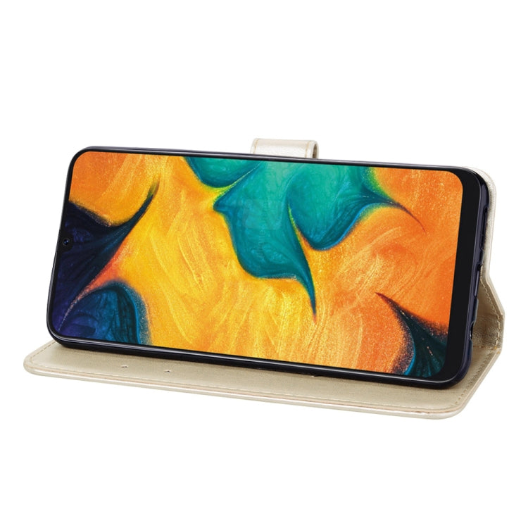 Rose Embossed Horizontal Flip PU Leather Case for Galaxy A30 / A20, with Holder & Card Slots & Wallet