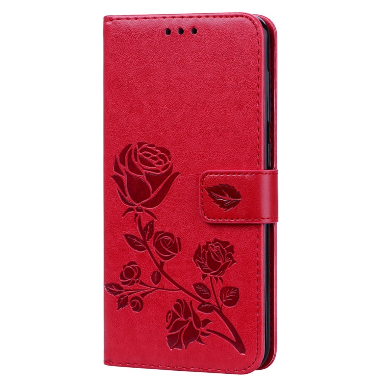Rose Embossed Horizontal Flip PU Leather Case for Galaxy A30 / A20, with Holder & Card Slots & Wallet