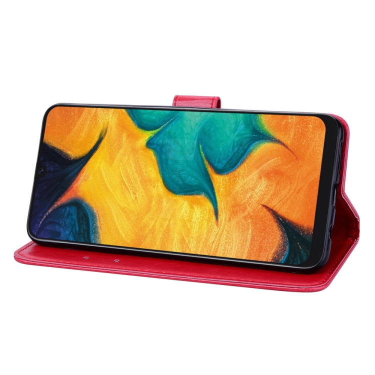 Rose Embossed Horizontal Flip PU Leather Case for Galaxy A30 / A20, with Holder & Card Slots & Wallet