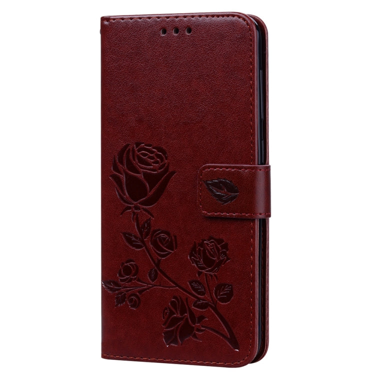 Rose Embossed Horizontal Flip PU Leather Case for Galaxy A30 / A20, with Holder & Card Slots & Wallet