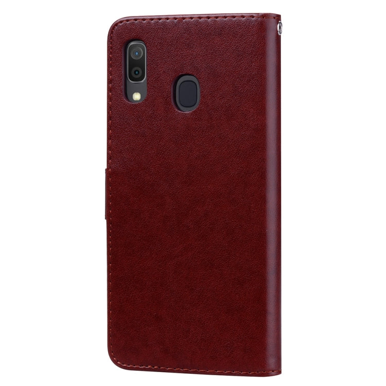 Rose Embossed Horizontal Flip PU Leather Case for Galaxy A30 / A20, with Holder & Card Slots & Wallet