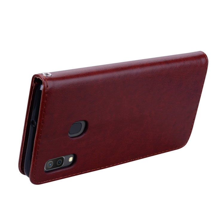Rose Embossed Horizontal Flip PU Leather Case for Galaxy A30 / A20, with Holder & Card Slots & Wallet