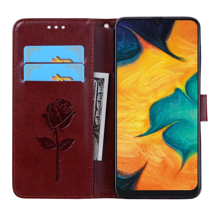 Rose Embossed Horizontal Flip PU Leather Case for Galaxy A30 / A20, with Holder & Card Slots & Wallet