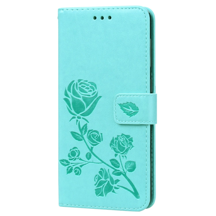 Rose Embossed Horizontal Flip PU Leather Case for Galaxy A50, with Holder & Card Slots & Wallet