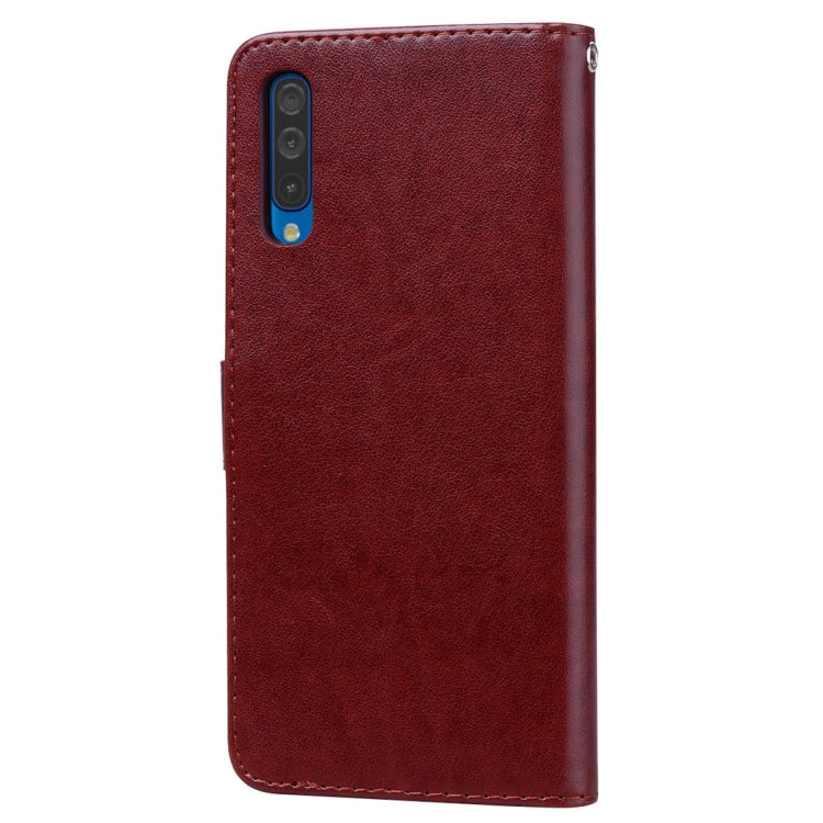 Rose Embossed Horizontal Flip PU Leather Case for Galaxy A50, with Holder & Card Slots & Wallet