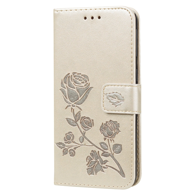 Rose Embossed Horizontal Flip PU Leather Case for Galaxy A40, with Holder & Card Slots & Wallet