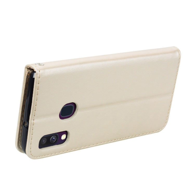 Rose Embossed Horizontal Flip PU Leather Case for Galaxy A40, with Holder & Card Slots & Wallet