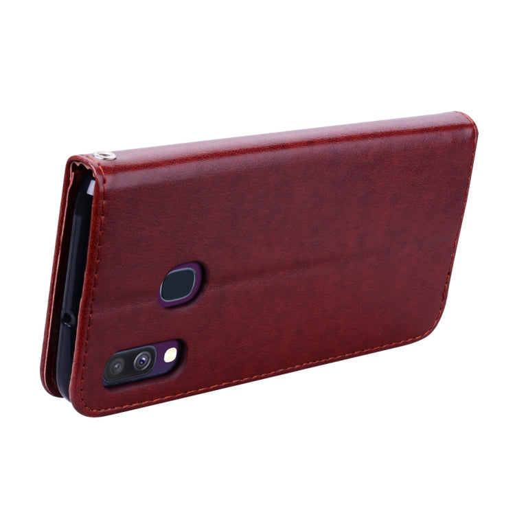 Rose Embossed Horizontal Flip PU Leather Case for Galaxy A40, with Holder & Card Slots & Wallet