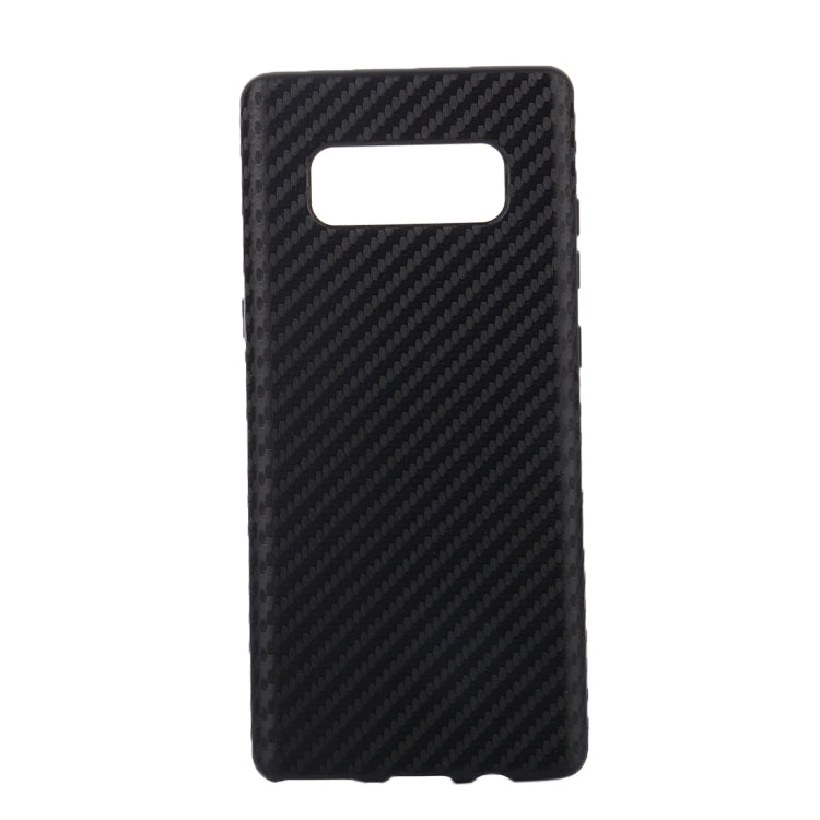 For Galaxy Note 8 Carbon Fiber Texture PU Protective Back Cover Case