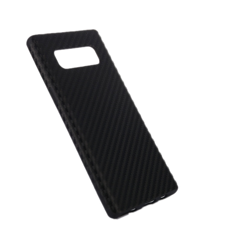 For Galaxy Note 8 Carbon Fiber Texture PU Protective Back Cover Case
