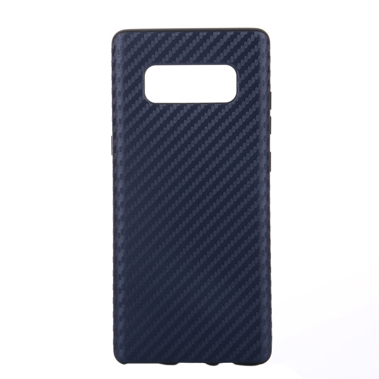 For Galaxy Note 8 Carbon Fiber Texture PU Protective Back Cover Case
