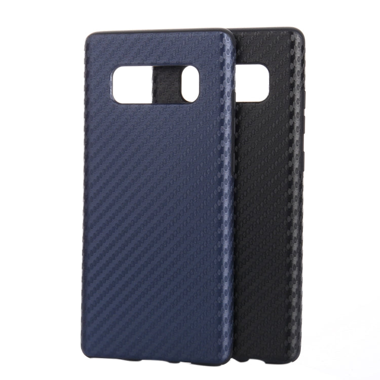 For Galaxy Note 8 Carbon Fiber Texture PU Protective Back Cover Case