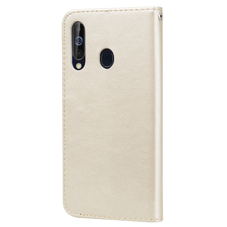 Rose Embossed Horizontal Flip PU Leather Case for Galaxy A60, with Holder & Card Slots & Wallet