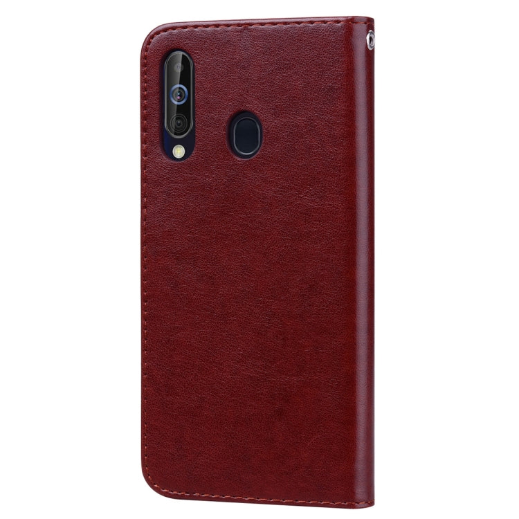 Rose Embossed Horizontal Flip PU Leather Case for Galaxy A60, with Holder & Card Slots & Wallet