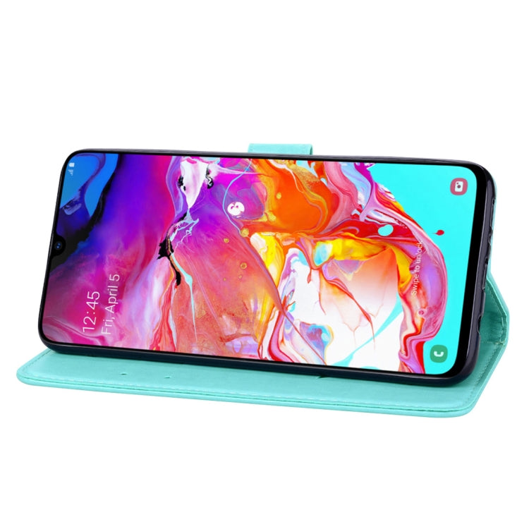 Rose Embossed Horizontal Flip PU Leather Case for Galaxy A70, with Holder & Card Slots & Wallet