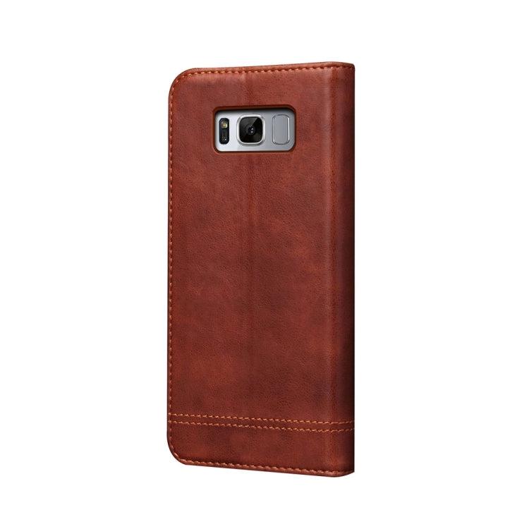 For Galaxy S8 + / G9550 Retro Crazy Horse Texture Casual Style with Absorption Horizontal Flip Leather Case with Holder & Card Slots & Wallet(Brown)