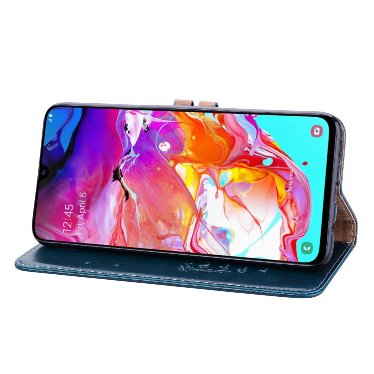 Business Style Oil Wax Texture Horizontal Flip Leather Case for Galaxy A70, with Holder & Card Slots & Wallet