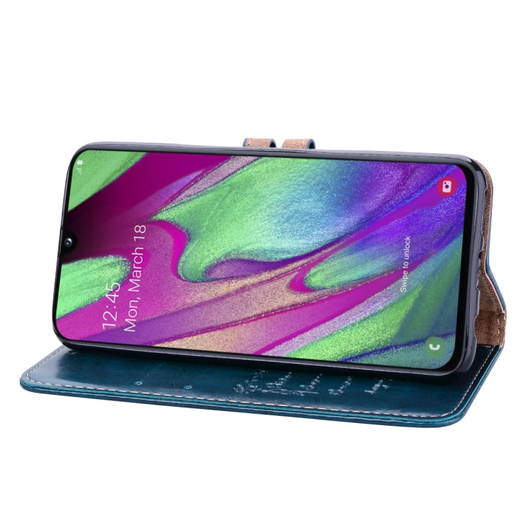 Business Style Oil Wax Texture Horizontal Flip Leather Case for Galaxy A40, with Holder & Card Slots & Wallet