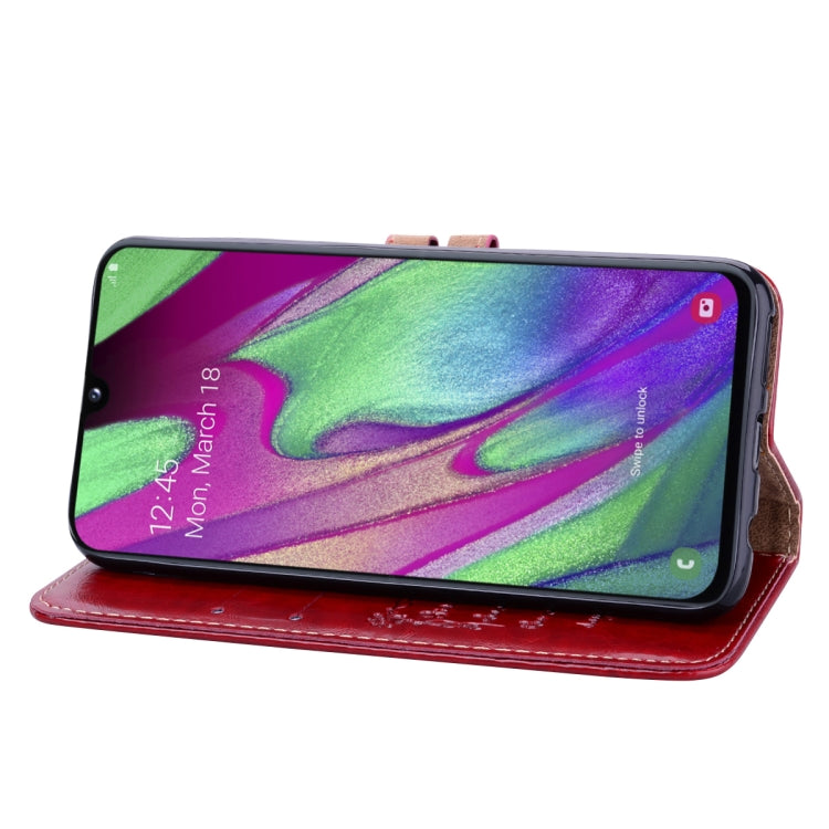 Business Style Oil Wax Texture Horizontal Flip Leather Case for Galaxy A40, with Holder & Card Slots & Wallet