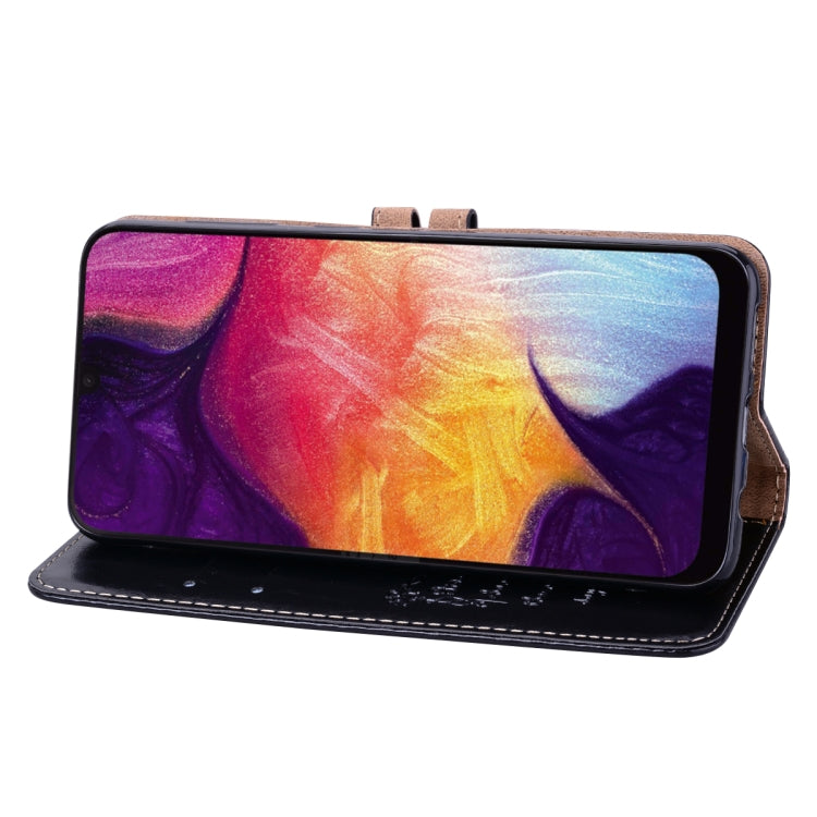 Business Style Oil Wax Texture Horizontal Flip Leather Case for Galaxy A50, with Holder & Card Slots & Wallet