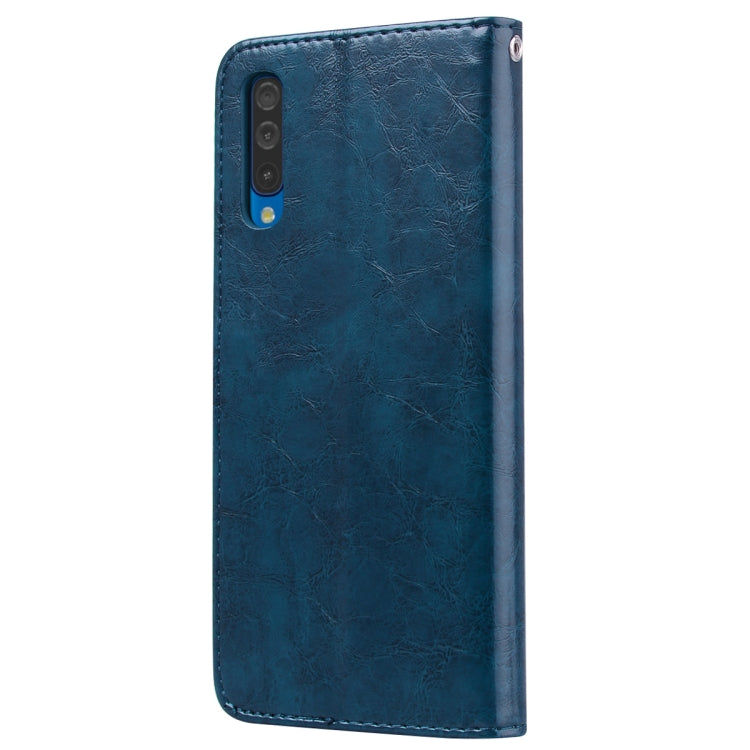 Business Style Oil Wax Texture Horizontal Flip Leather Case for Galaxy A50, with Holder & Card Slots & Wallet
