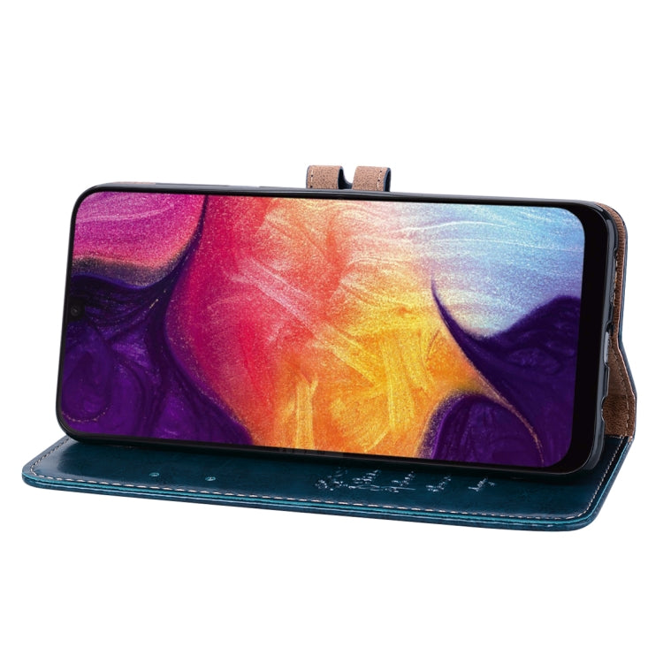 Business Style Oil Wax Texture Horizontal Flip Leather Case for Galaxy A50, with Holder & Card Slots & Wallet