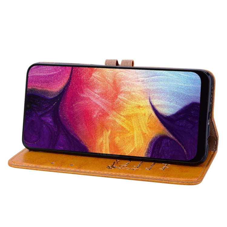 Business Style Oil Wax Texture Horizontal Flip Leather Case for Galaxy A50, with Holder & Card Slots & Wallet
