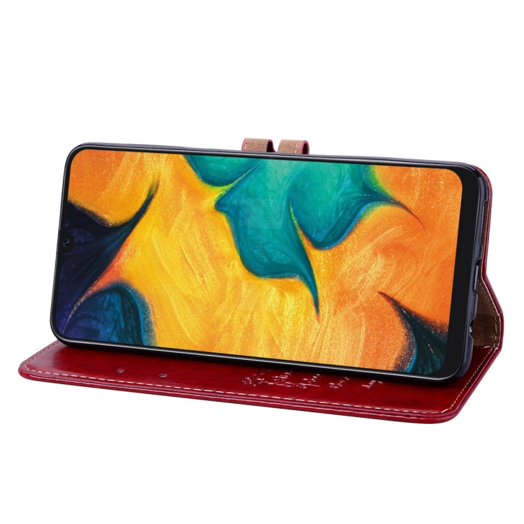 Business Style Oil Wax Texture Horizontal Flip Leather Case for Galaxy A30, with Holder & Card Slots & Wallet