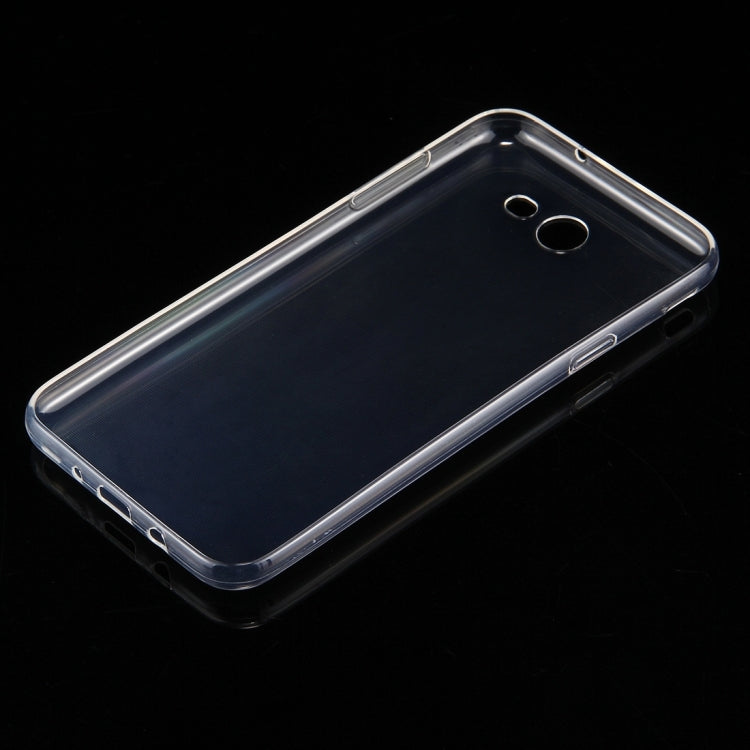 For Galaxy J7 (2017) (US Version) 0.75mm TPU Transparent Protective Case Back Cover Shell(Transparent)