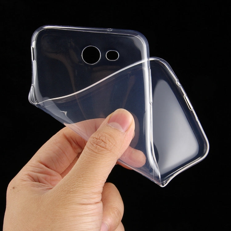 For Galaxy J7 (2017) (US Version) 0.75mm TPU Transparent Protective Case Back Cover Shell(Transparent)