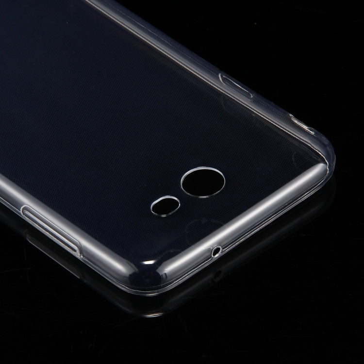 For Galaxy J7 (2017) (US Version) 0.75mm TPU Transparent Protective Case Back Cover Shell(Transparent)
